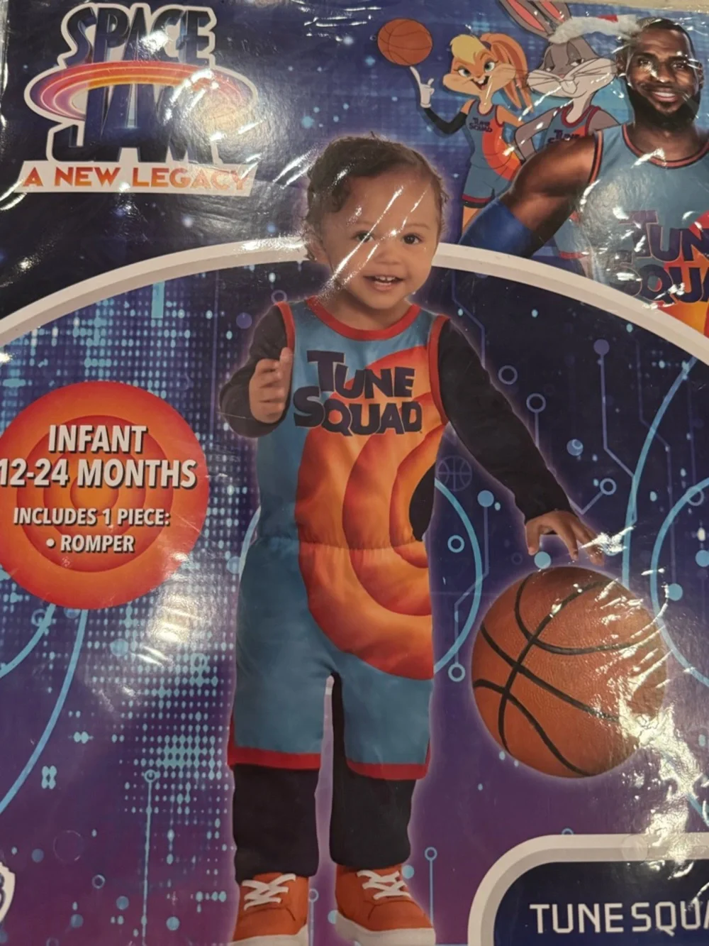 New Space Jam A new Legacy Tune Squad Baby Romper Costume 12-24M LeBron James